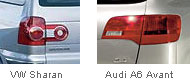 Heckleuchte VW Sharan und Audi A6 Avant - Modellreihe 2005 Heckleuchte VW Sharan und Audi A6 Avant - Modellreihe 2005