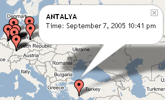 Google Map - Besucher von Blogin Google Map - Besucher von Blogin